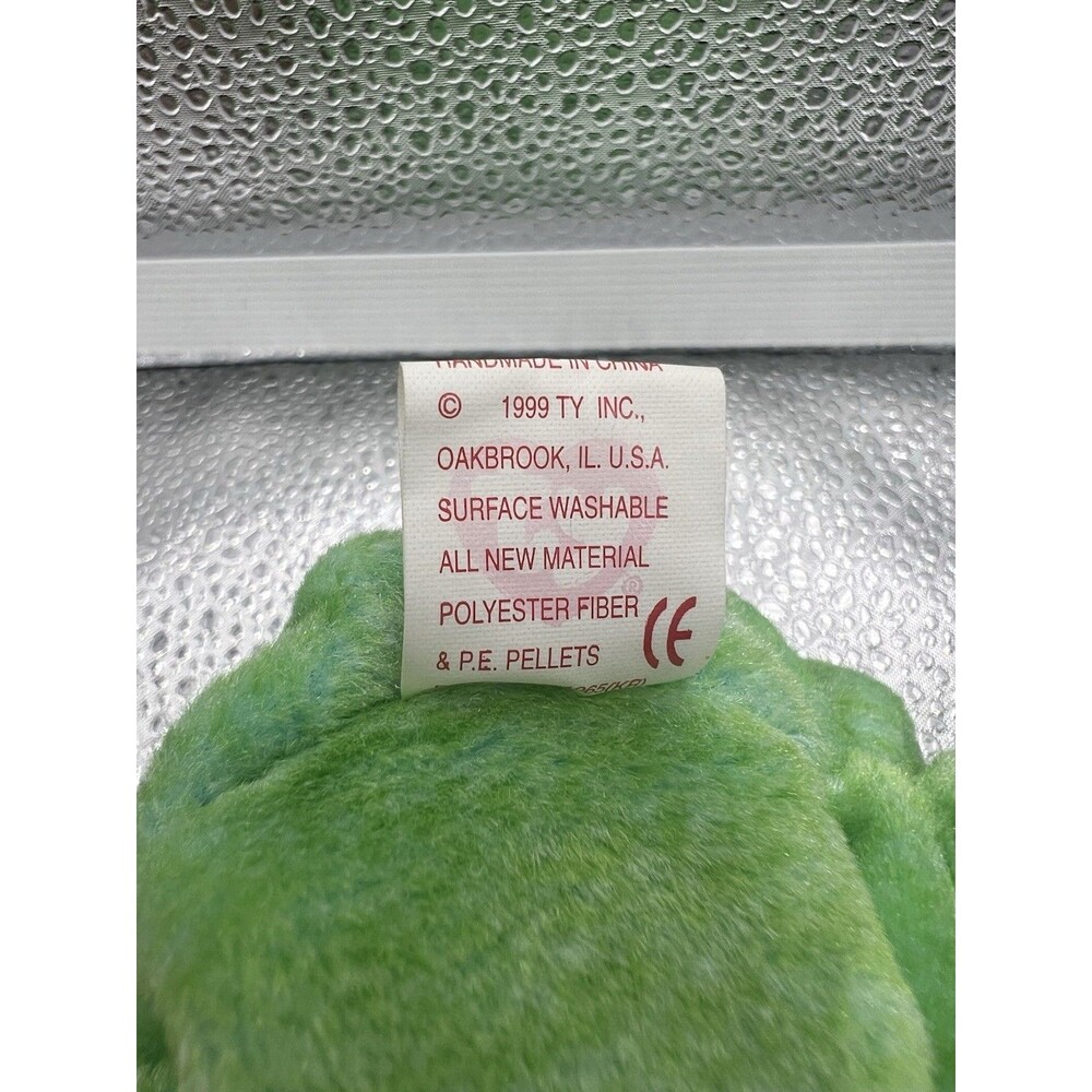 Ty Beanie Baby Collection 1998/99 - Kicks The Green Soccer Bear, TAG ERROR Rare - Picture 3 of 6